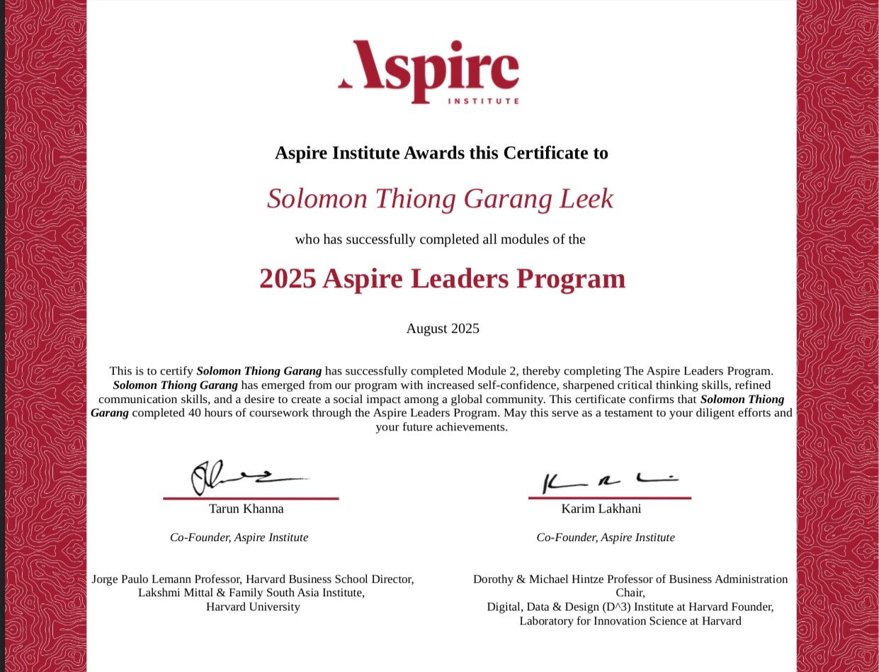 Aspire Leaders Program — Solomon Thiong